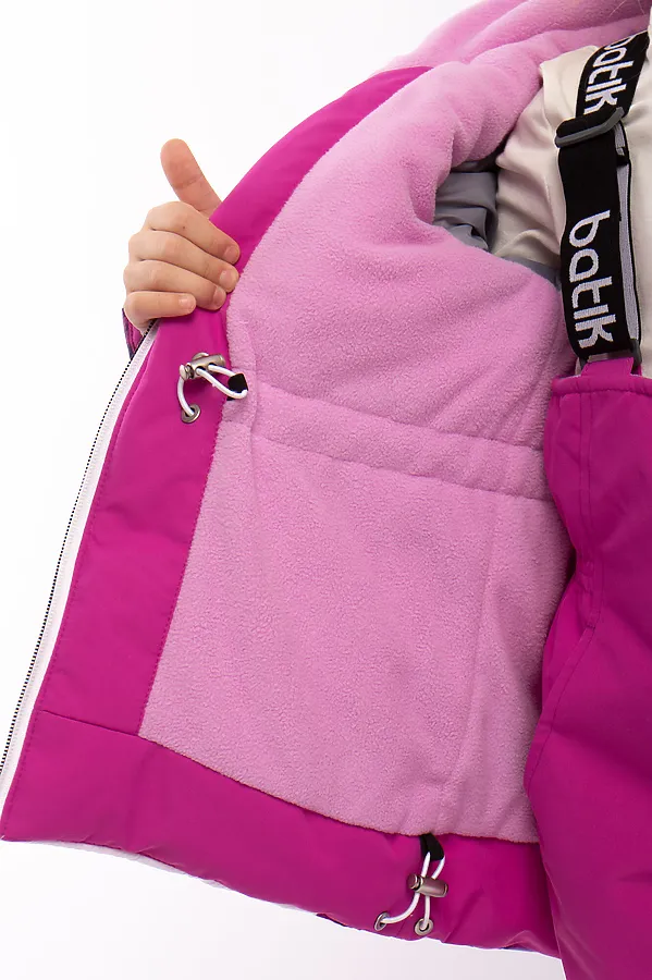 Комплект (Куртка+Полукомбинезон) BATIK, цветы сиреневые - фото 2