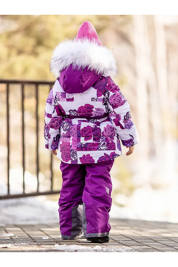 Комплект (Куртка+Полукомбинезон) BATIK, цветы сиреневые - фото 2