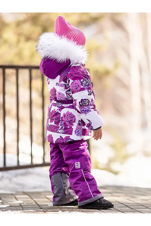 Комплект (Куртка+Полукомбинезон) BATIK, цветы сиреневые - фото 2