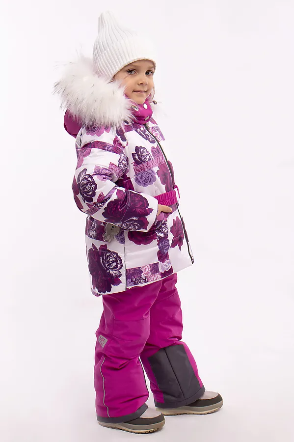 Комплект (Куртка+Полукомбинезон) BATIK, цветы сиреневые - фото 2