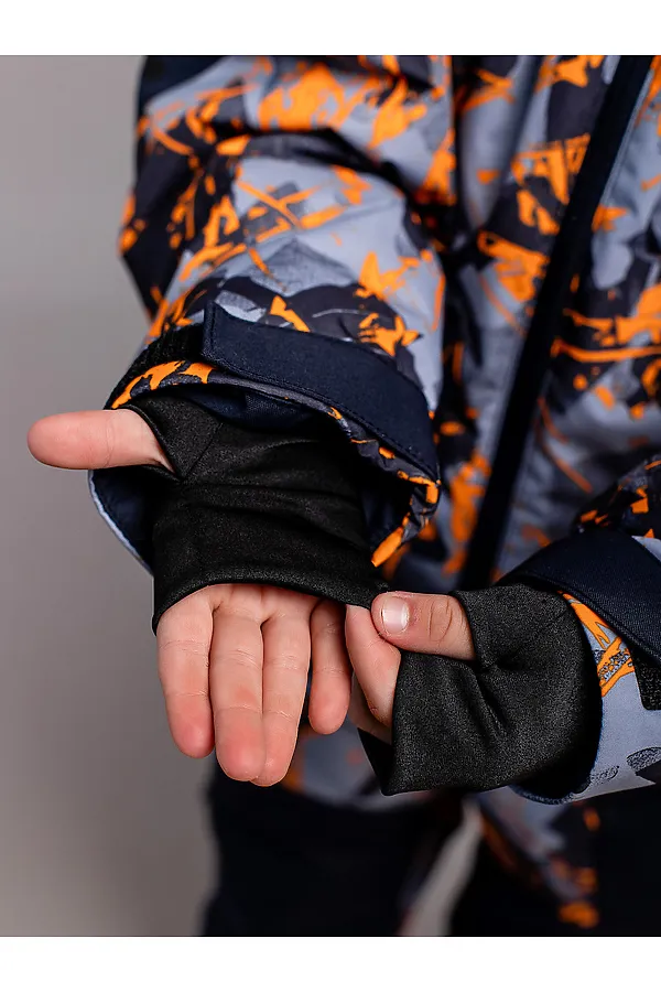 Комбинезон BATIK, принт сине-оранжевый/т.синий - фото 2
