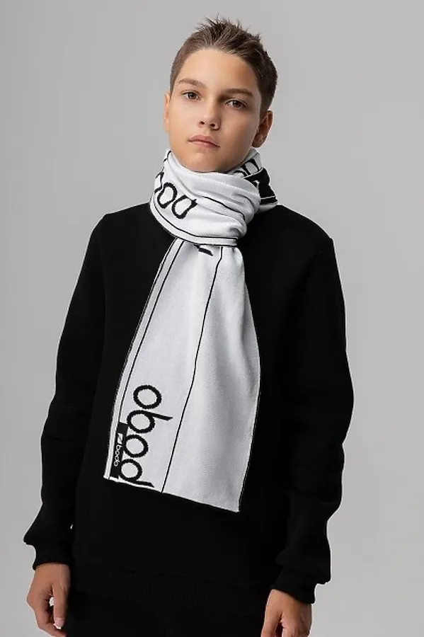 Шарф BODO, черный (белый) - фото 2