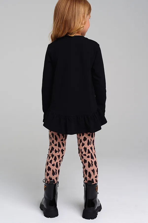 Комплект (Лонгслив+Леггинсы) PLAYTODAY, черный,цветной - фото 2