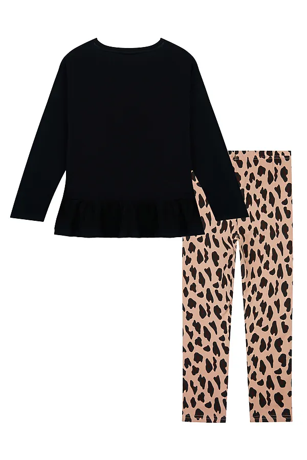 Комплект (Лонгслив+Леггинсы) PLAYTODAY, черный,цветной - фото 2