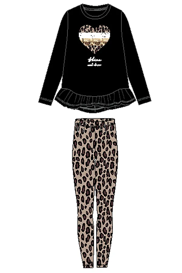 Комплект (Лонгслив+Леггинсы) PLAYTODAY, черный,цветной - фото 2