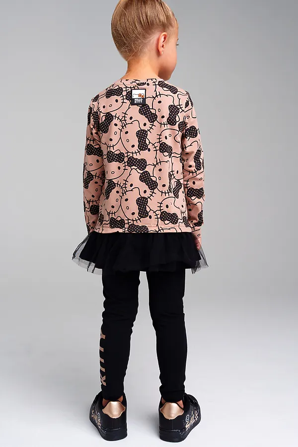 Комплект (Лонгслив+Леггинсы) PLAYTODAY, черный,цветной - фото 2