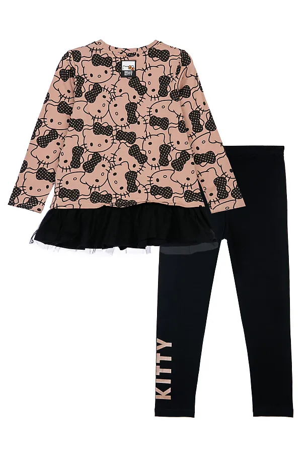 Комплект (Лонгслив+Леггинсы) PLAYTODAY, черный,цветной - фото 2