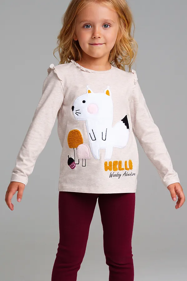 Лонгслив PLAYTODAY, бежевый - фото 2