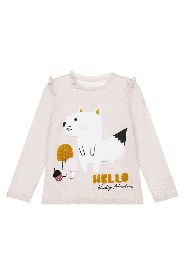 Лонгслив PLAYTODAY, бежевый - фото 2