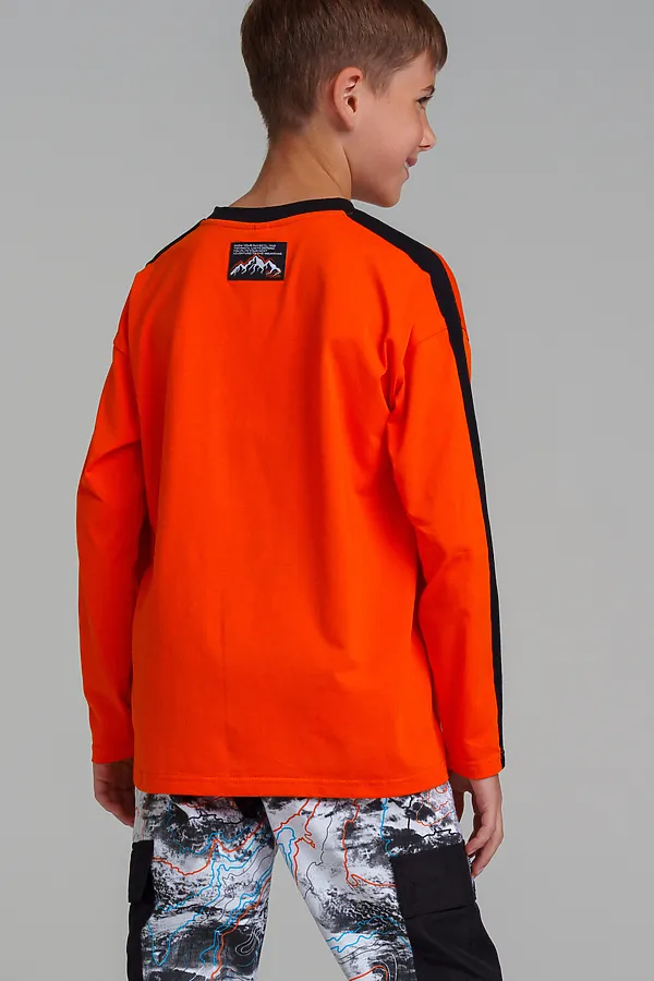 Лонгслив  PLAYTODAY, оранжевый,черный - фото 2