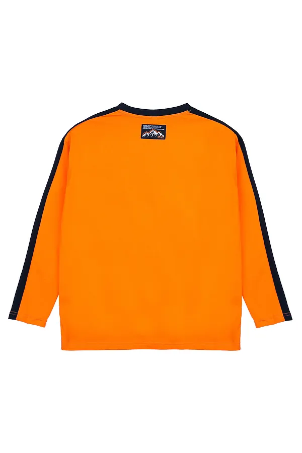 Лонгслив  PLAYTODAY, оранжевый,черный - фото 2