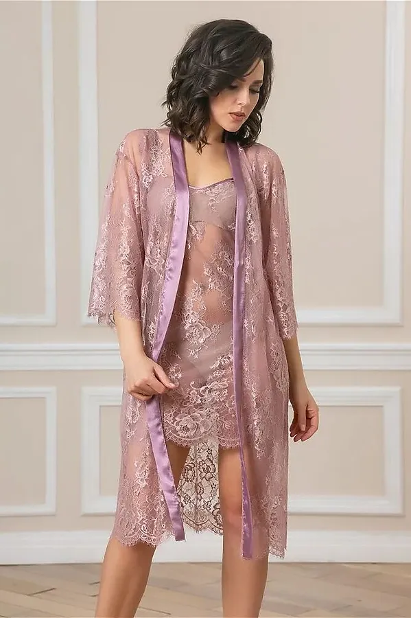 Халат FELISSE, пудровый - фото 2