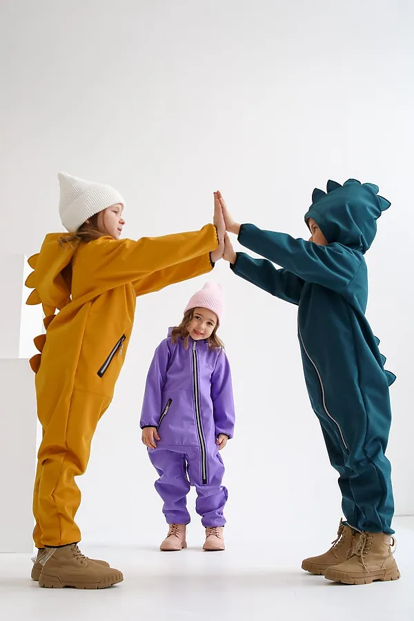 Комбинезон Дино софтшелл атлантик MINIDINO, атлантик - фото 2