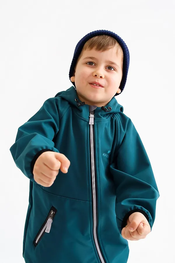 Комбинезон Дино софтшелл атлантик MINIDINO, атлантик - фото 2