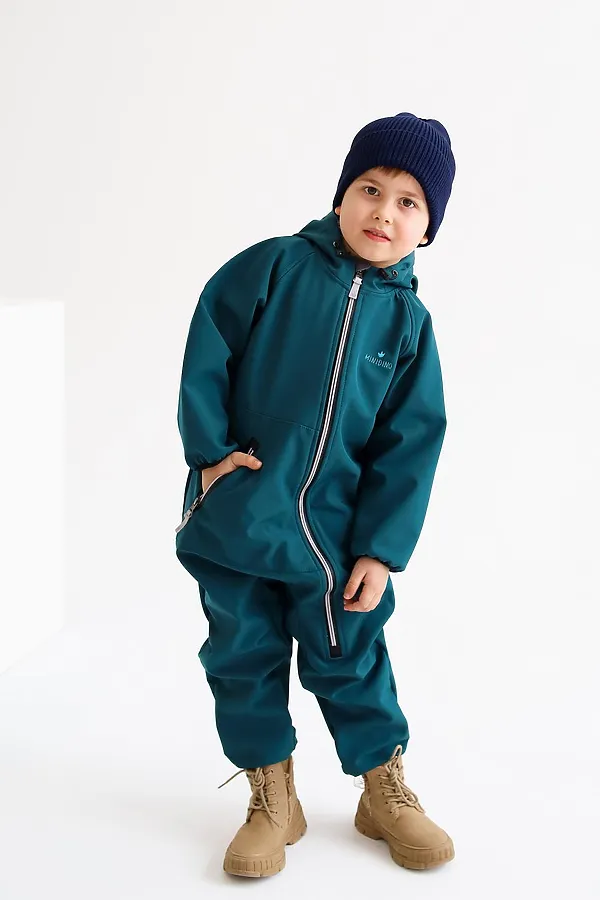 Комбинезон Дино софтшелл атлантик MINIDINO, атлантик - фото 2