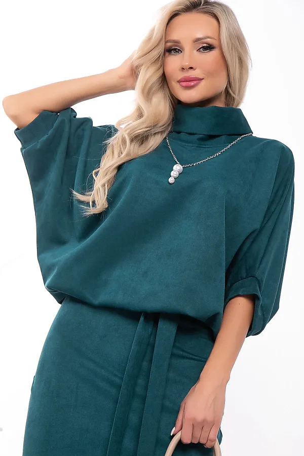 Платье "Антония" LADY TAIGA, изумруд - фото 2