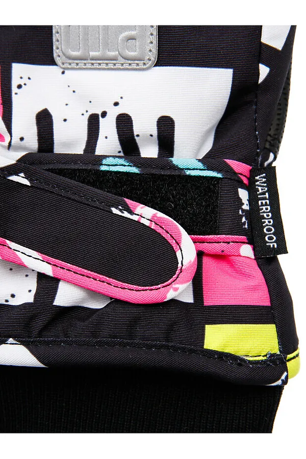 Перчатки  PLAYTODAY, розовый, черный, желтый, голубой - фото 2