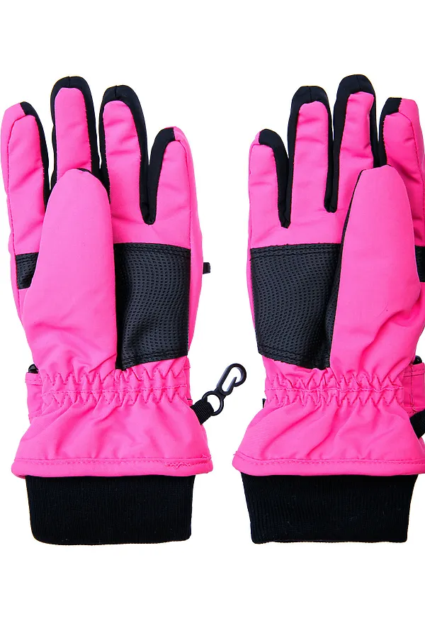 Перчатки  PLAYTODAY, фуксия,черный - фото 2
