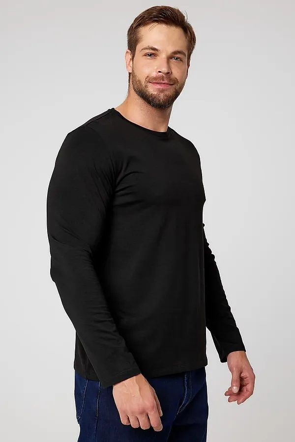 Лонгслив F5, черный - фото 2