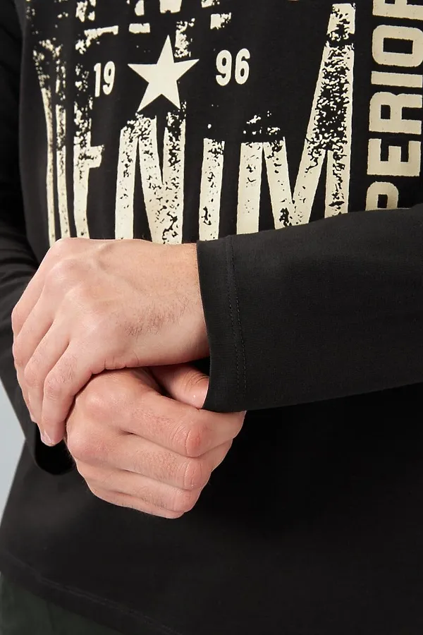 Лонгслив F5, черный - фото 2