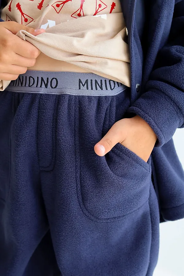 Брюки Флисовые чернила MINIDINO, чернила - фото 2