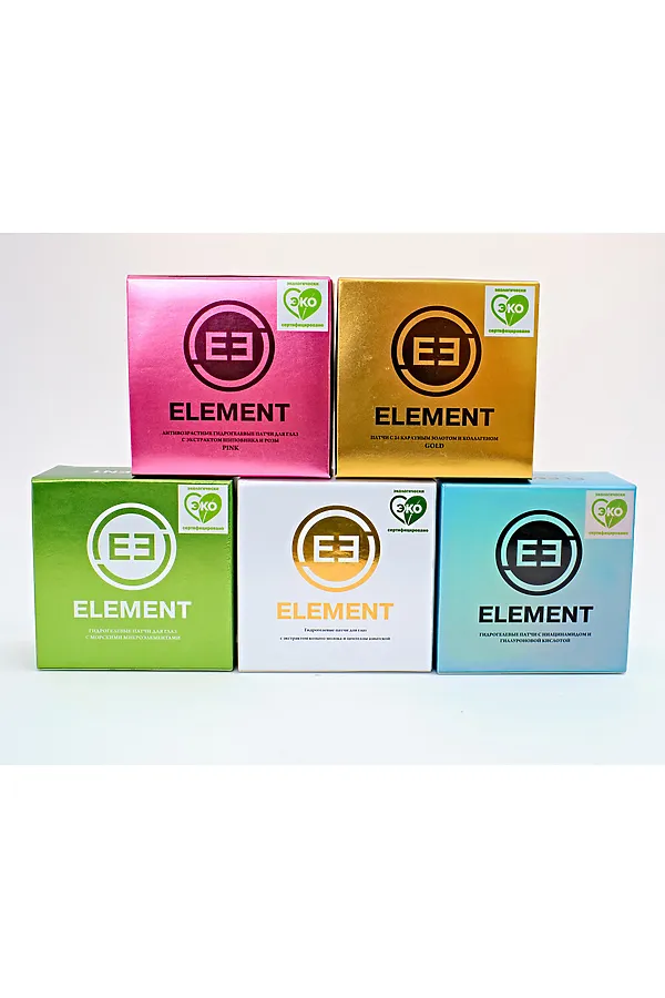 Патчи для глаз ELEMENT гидрогелевые с 24 каратным золотом и коллагеном 60 шт Корея НАТАЛИ, в ассортименте - фото 2