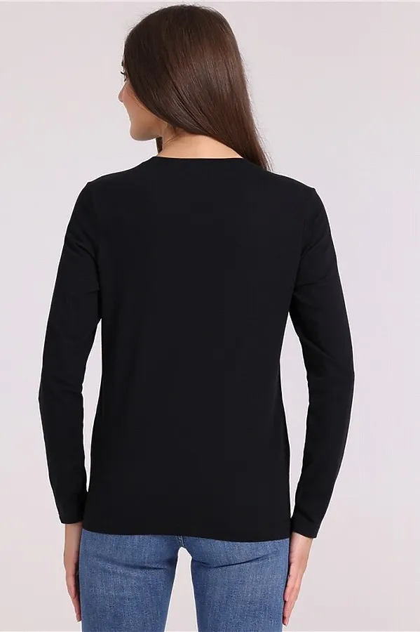 Лонгслив  АПРЕЛЬ, черный - фото 2