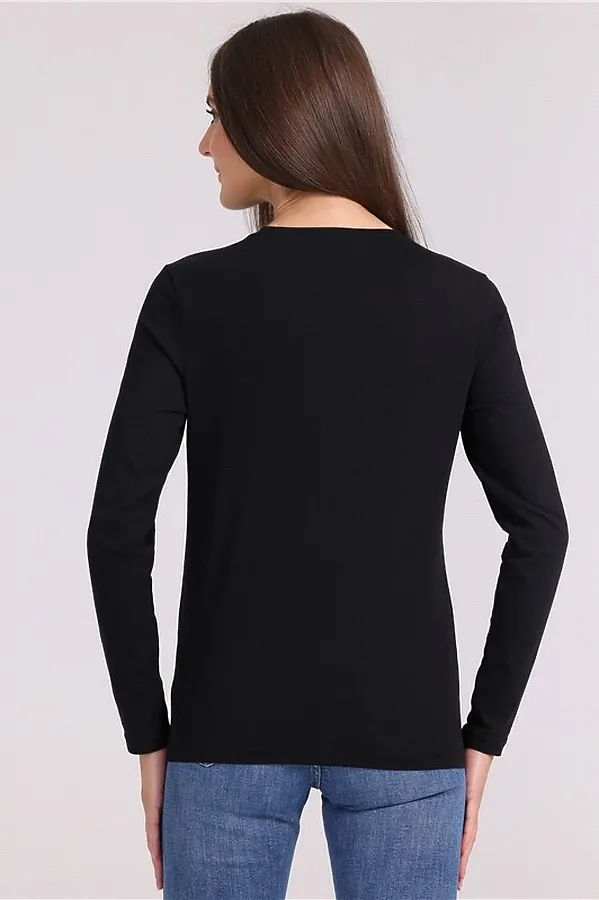 Лонгслив  АПРЕЛЬ, черный - фото 2