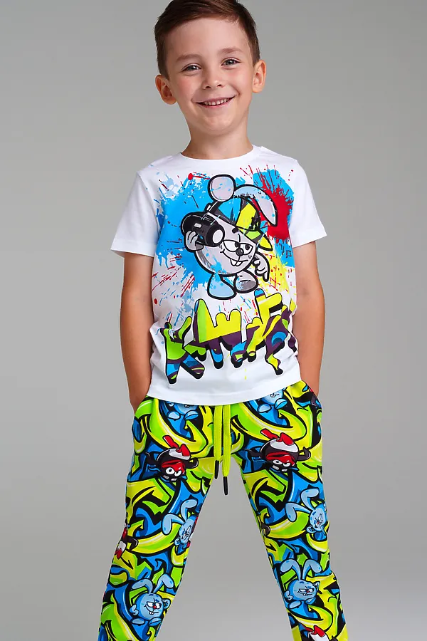 Комплект (Футболка + Брюки) PLAYTODAY, цветной - фото 2