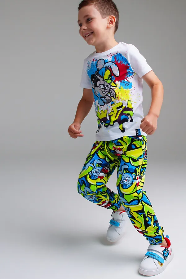 Комплект (Футболка + Брюки) PLAYTODAY, цветной - фото 2