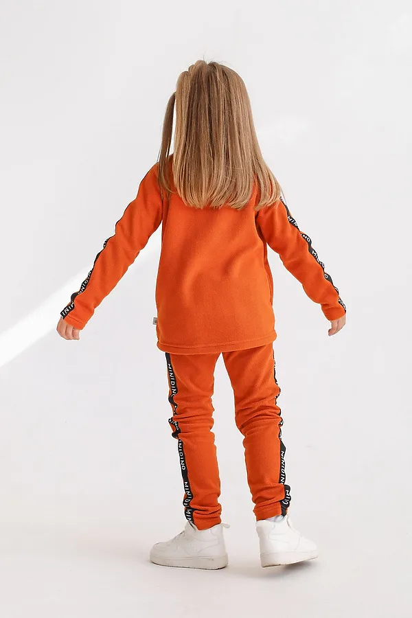 Комплект Флис лампасы хурма MINIDINO, хурма - фото 2