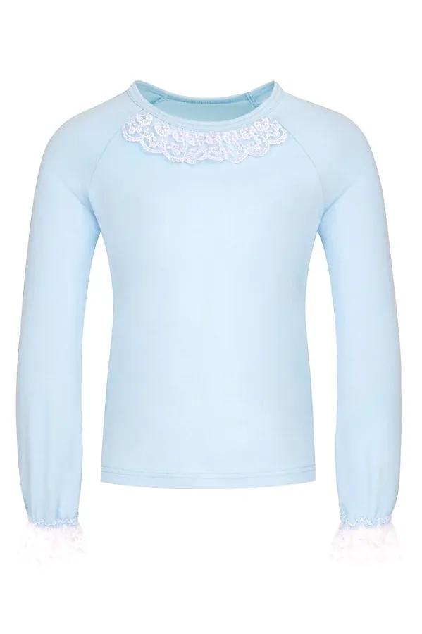 Лонгслив  АПРЕЛЬ, светло-голубой109+белый - фото 2