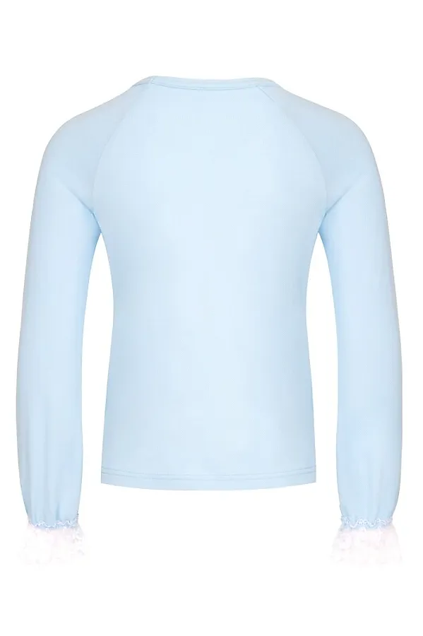 Лонгслив  АПРЕЛЬ, светло-голубой109+белый - фото 2