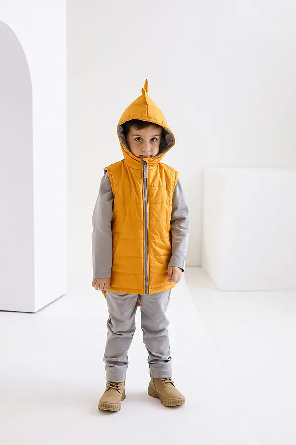 Жилет Дино горчица MINIDINO, горчица - фото 2