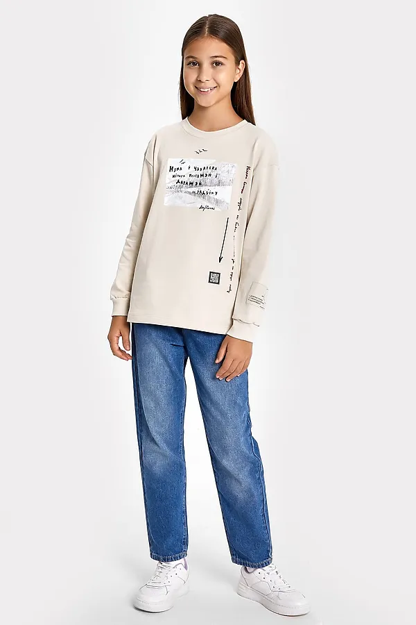 Джемпер MARK FORMELLE, молочный +печать - фото 2