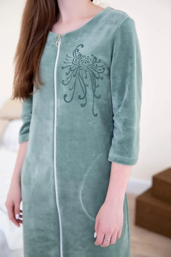 Халат женский Урсула Х LIKA DRESS, зеленый - фото 2