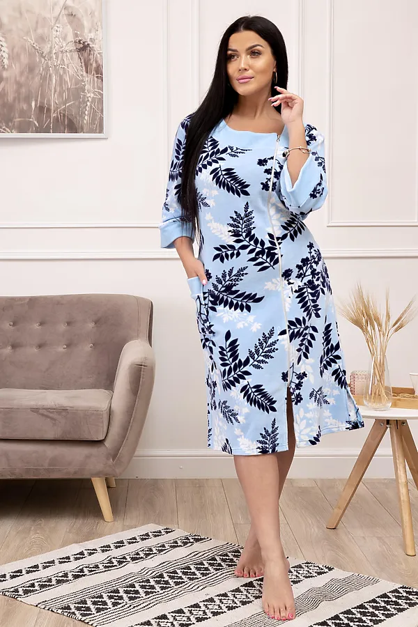 Халат женский Ася Г LIKA DRESS, голубой - фото 2
