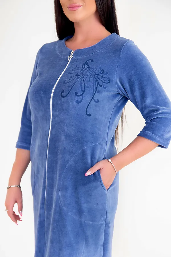 Халат LIKA DRESS, индиго - фото 2