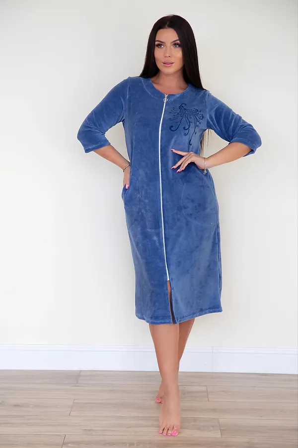 Халат LIKA DRESS, индиго - фото 2