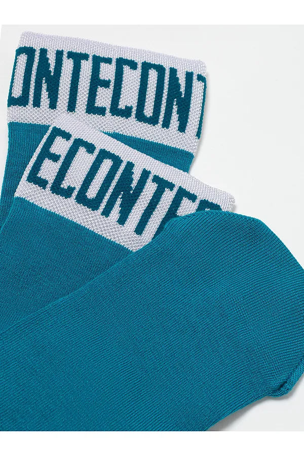 CONTE ACTIVE Носки женские (удлиненные) CONTE ELEGANT, темно-бирюзовый-белый - фото 2