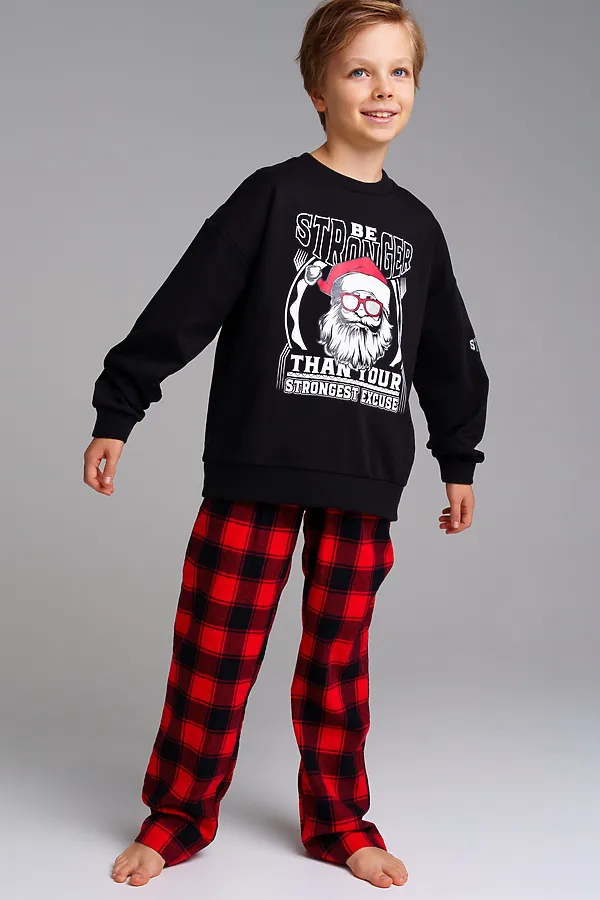 Свитшот PLAYTODAY, черный,белый,красный - фото 2