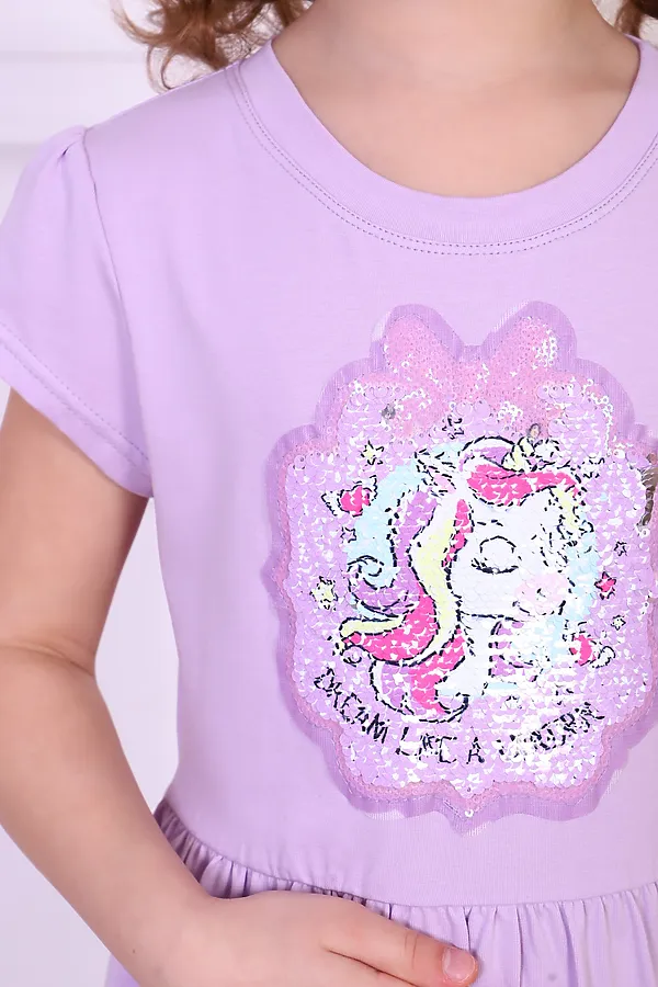 Платье Мечтатель короткий рукав НАТАЛИ, сиреневый - фото 2