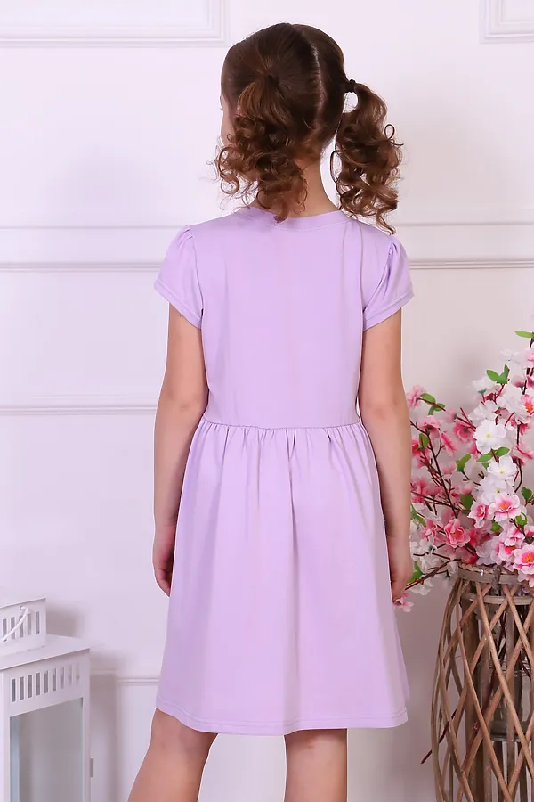 Платье Мечтатель короткий рукав НАТАЛИ, сиреневый - фото 2