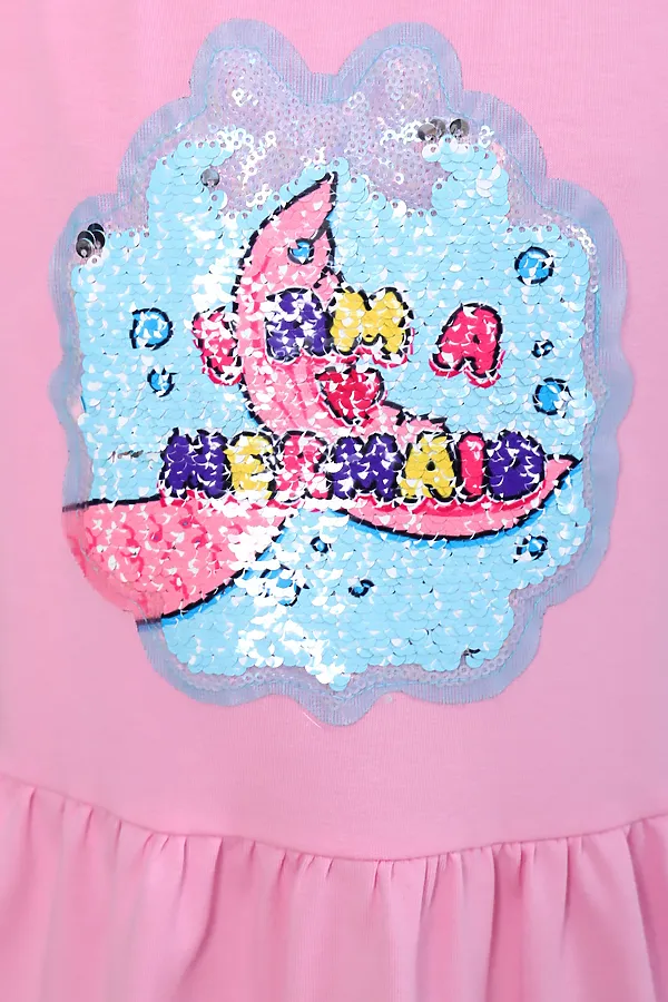 Платье Хвостик короткий рукав НАТАЛИ, ярко-розовый - фото 2