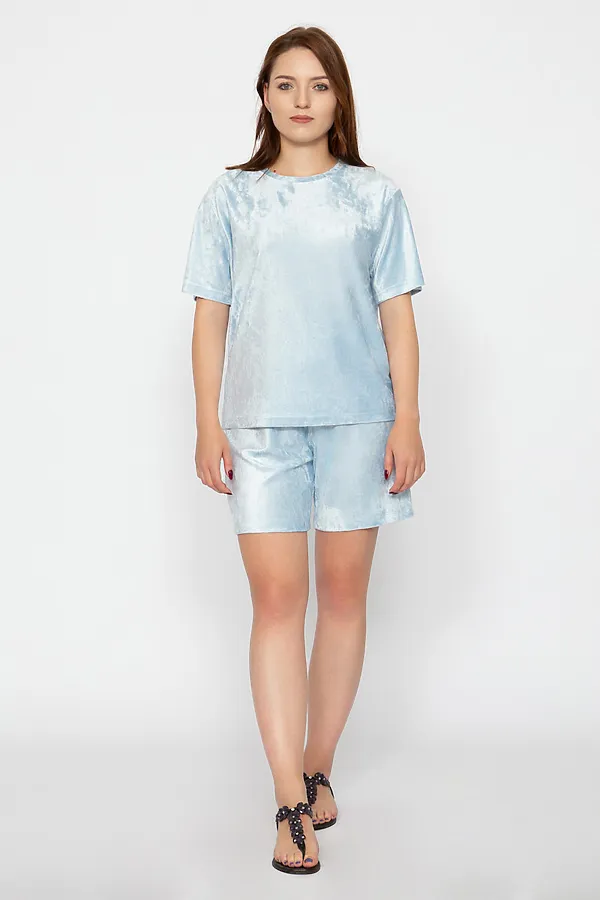 Комплект (Футболка + Шорты) CRB, голубой - фото 2