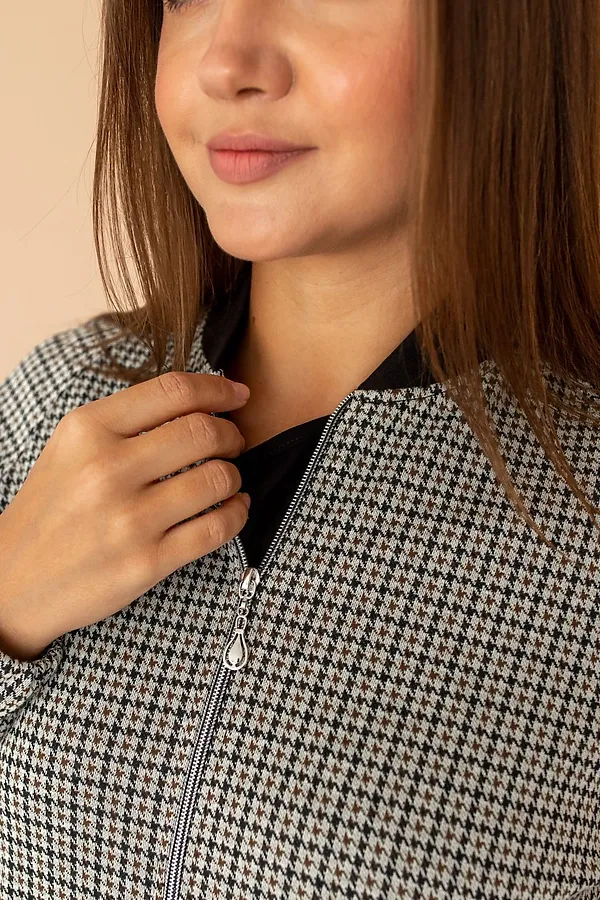 Бомбер TOOK A LOOK, гусиная лапка - фото 2