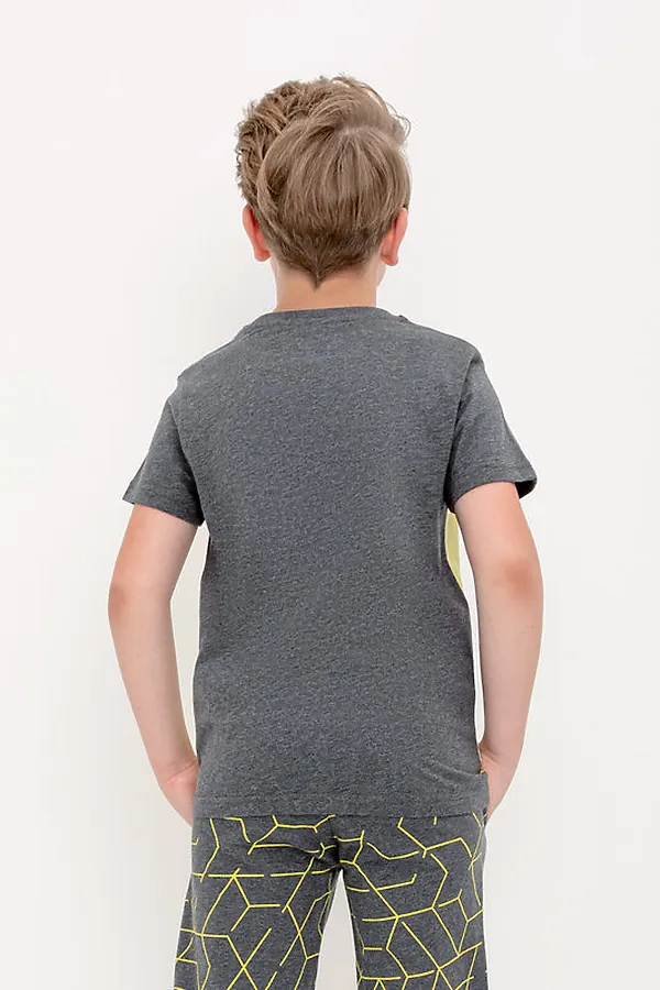 Футболка CROCKID, тем.серый меланж,фисташковый к422 - фото 2