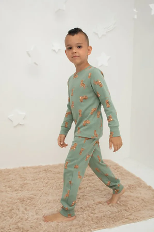 Пижама CROCKID, тигриная семья на милитари - фото 2