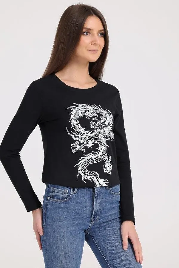 Лонгслив  АПРЕЛЬ, черный - фото 2