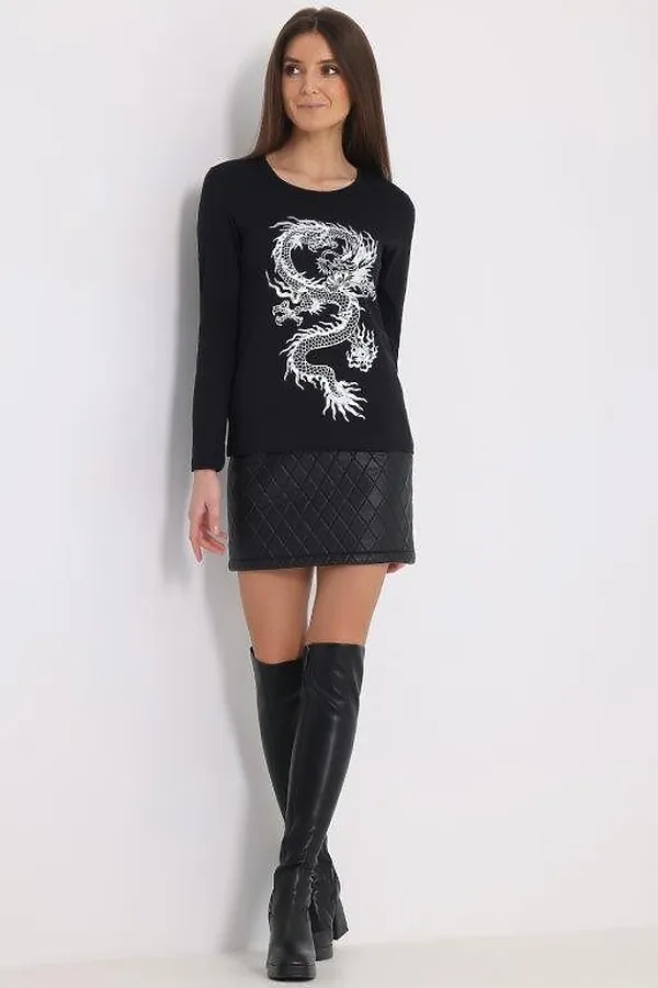 Лонгслив  АПРЕЛЬ, черный - фото 2